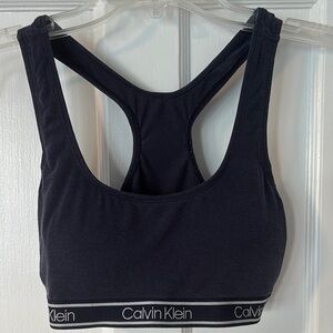 Calvin Klein Navy Racerback Sports Bra